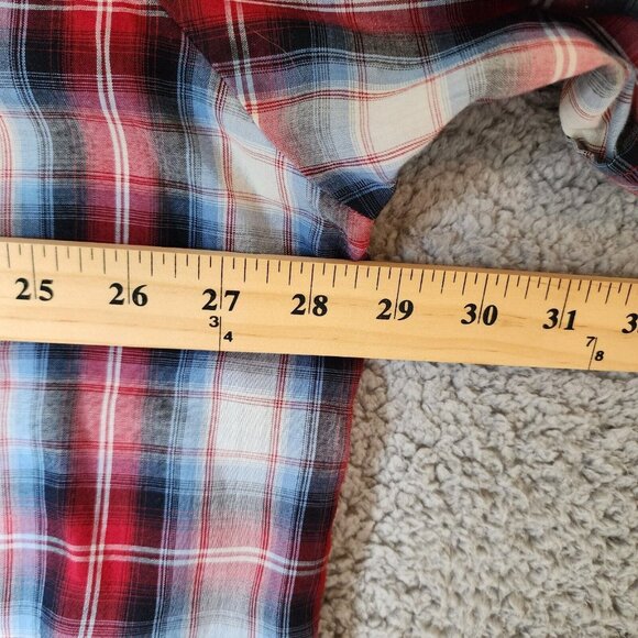 2x VTG Ely Plains BIG MAN Plaid Pearl Snap Short Sleeve Western Shirt Size 2X - Picture 9 of 16